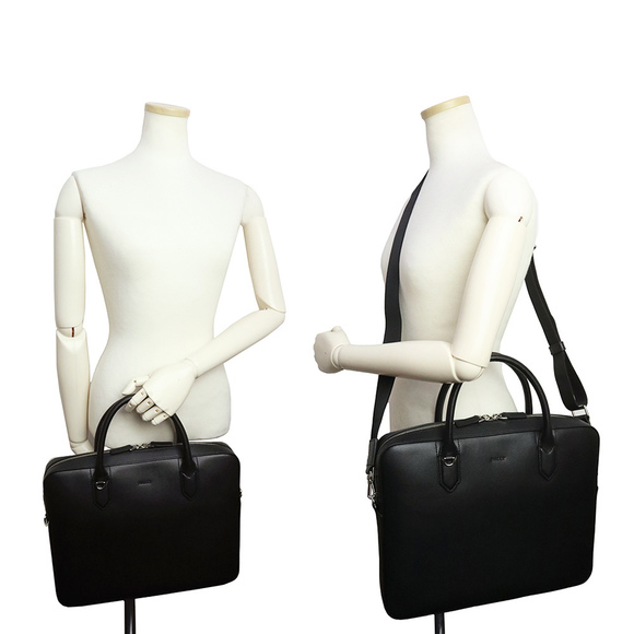 Bally 2way Shoulder Handbag Briefcase Black - Picture 8 of 11